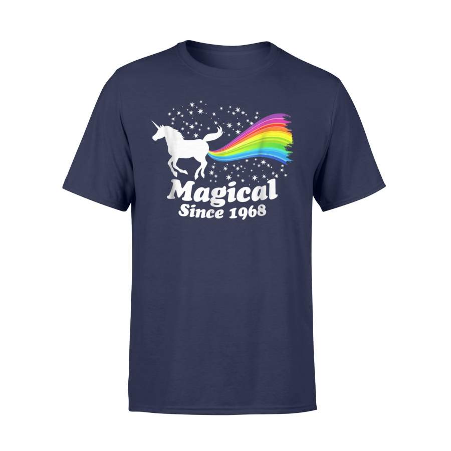 50 50th Birthday Unicorn Farting Rainbow 1968 Cute T Shirt