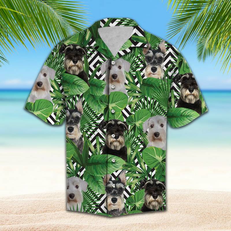 Summer Exotic Jungle Tropical Miniature Schnauzer Hawaiian Shirt Ha27741