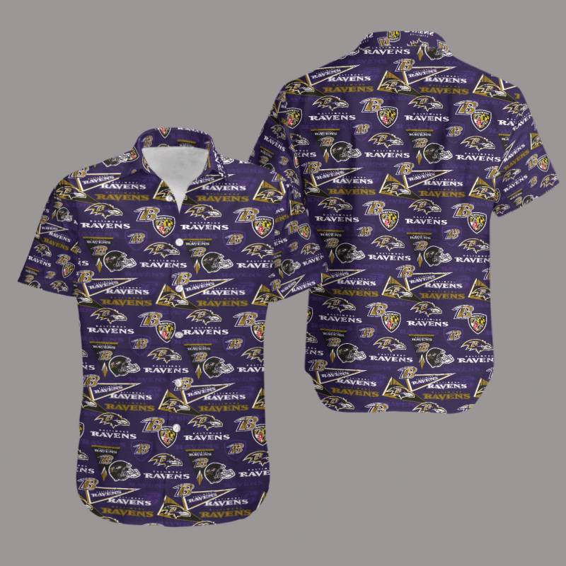 Baltimore Ravens Hawaiian Shirt Button-Up Shirt