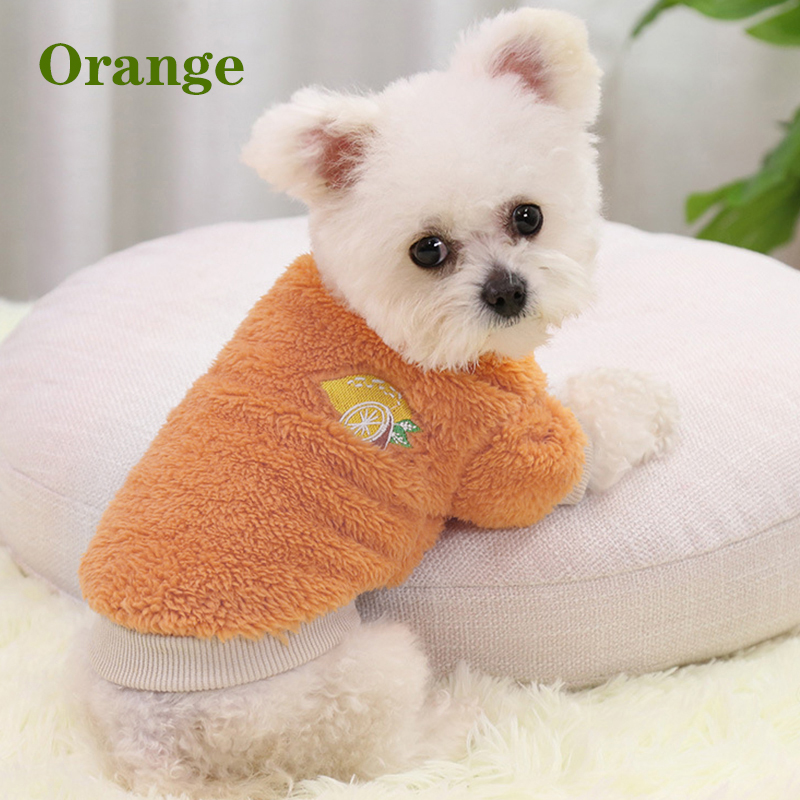 Warm Fleece Dog Clothes Fruit Clothing for Cats Soft Puppy Pajamas Chihuahua Apparel Sweater for Dogs French Bulldog Pullover alx