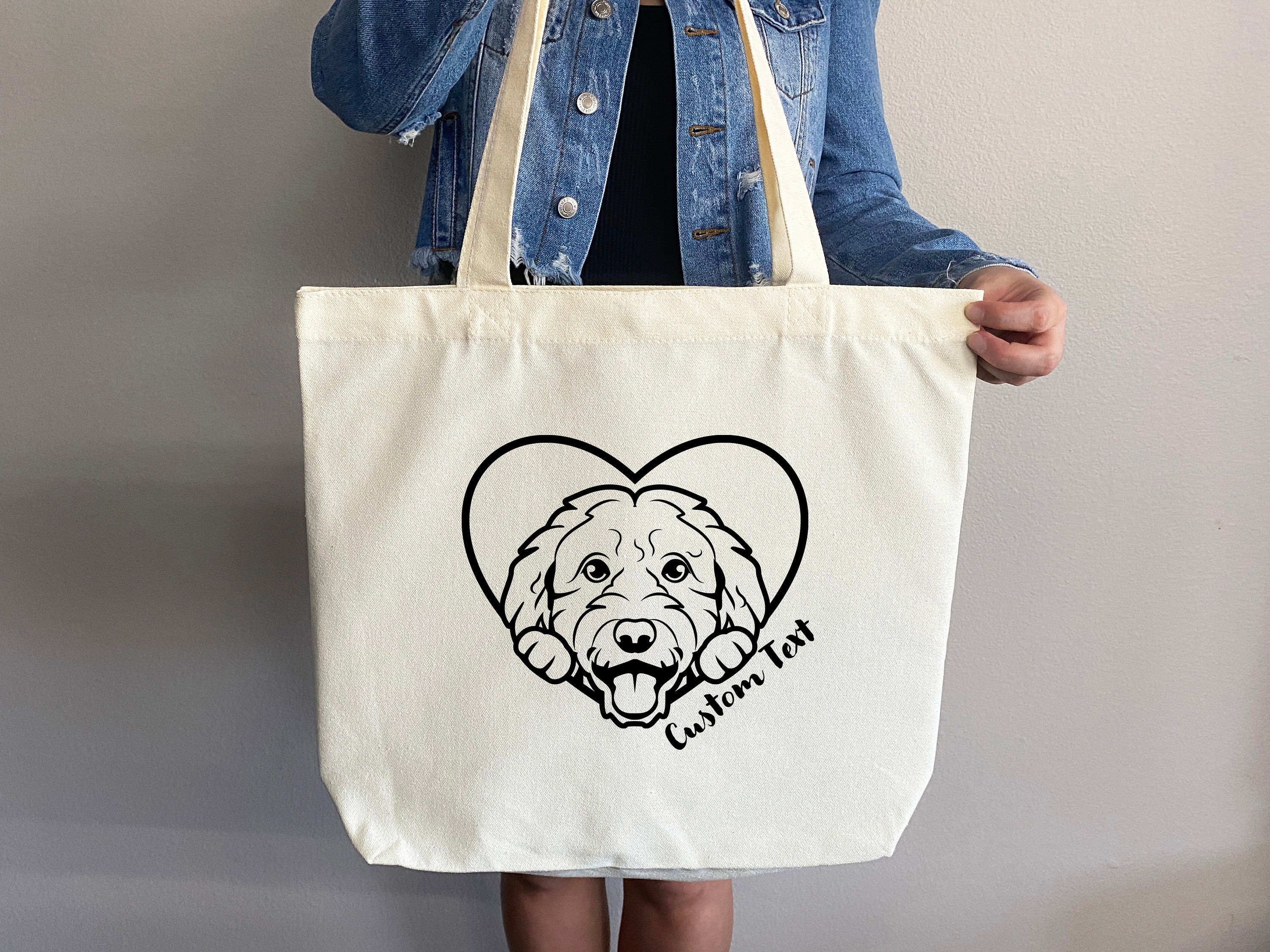 Poodle, Golden Retriever, Goldendoodle, Puppy Bag, Puppy Tote Bag, Dog Bag, Dog Mom Tote Bag,Custom Pet Bag, Dog Lover Gift,Gift for Dog Mom