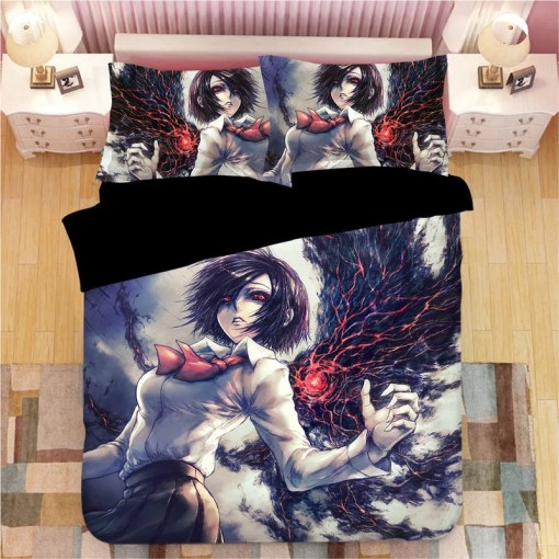 Tokyo Ghoul Kaneki Ken 3 Duvet Cover Pillowcase Home Decor 3D Bedding Set 2225