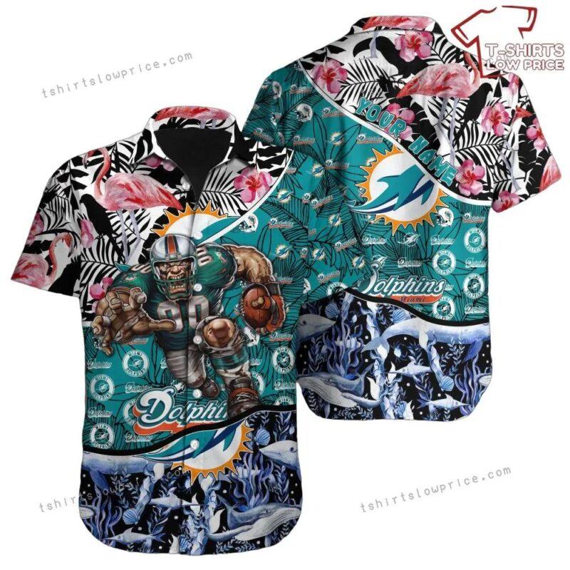 Personalized Miami Dolphins Hawaiian Shirt Nfl Football Hawaiian Shirt Man