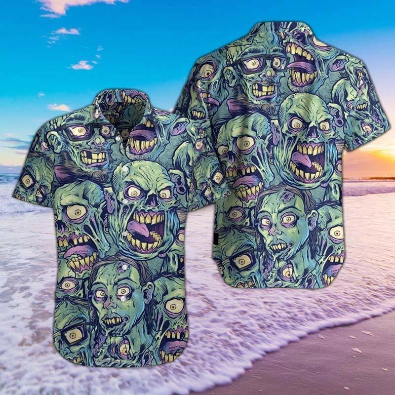 Zombie Hawaiians Green Awesome Design Hawaii Shirt For Men Women Adult Ha103926