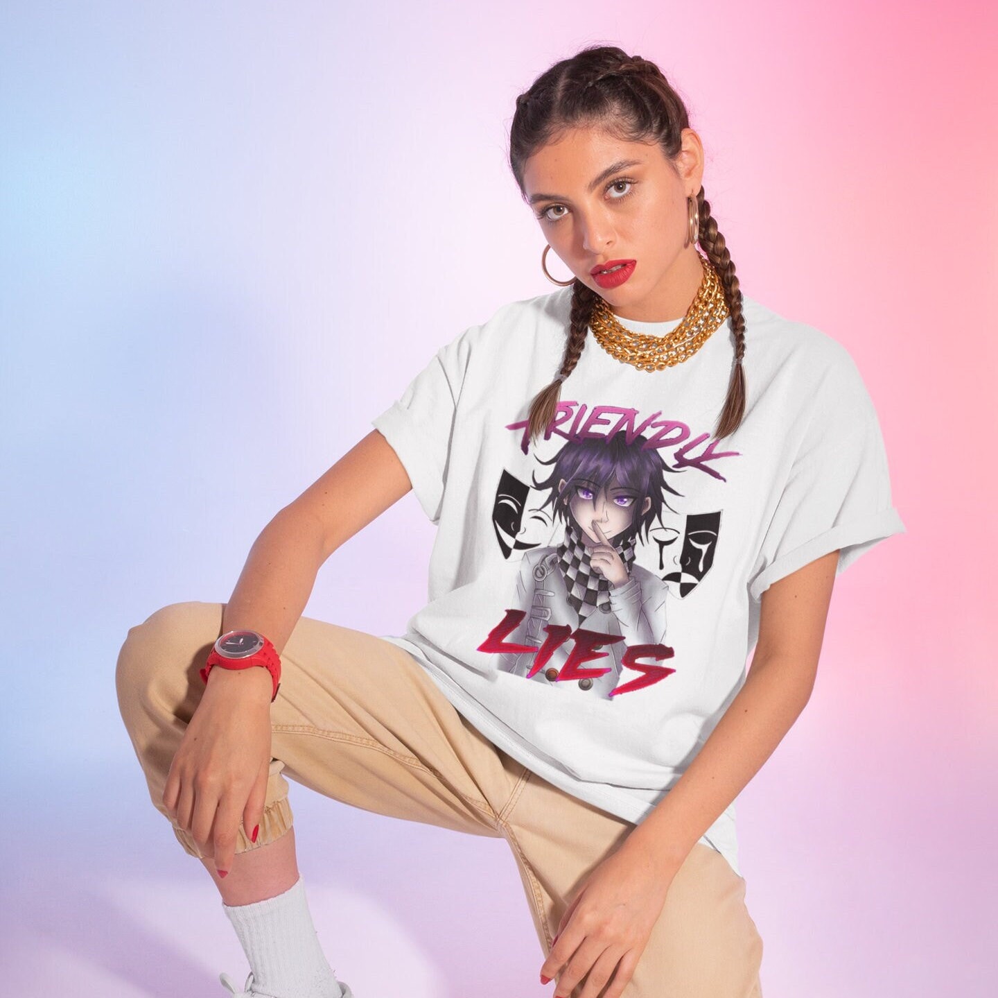 Danganronpa Kokichi Ouma Shirt-danganronpa tshirt,danganronpa v3,danganronpa shirt,danganronpa v2,despair,despair coffee,kokichi ouma shirt