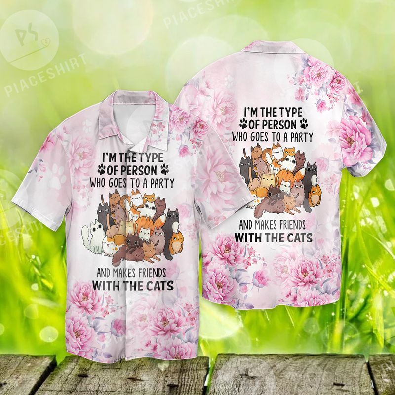 Make Friends With Cats Funny Full Print Hawaii Shirt Ha35317