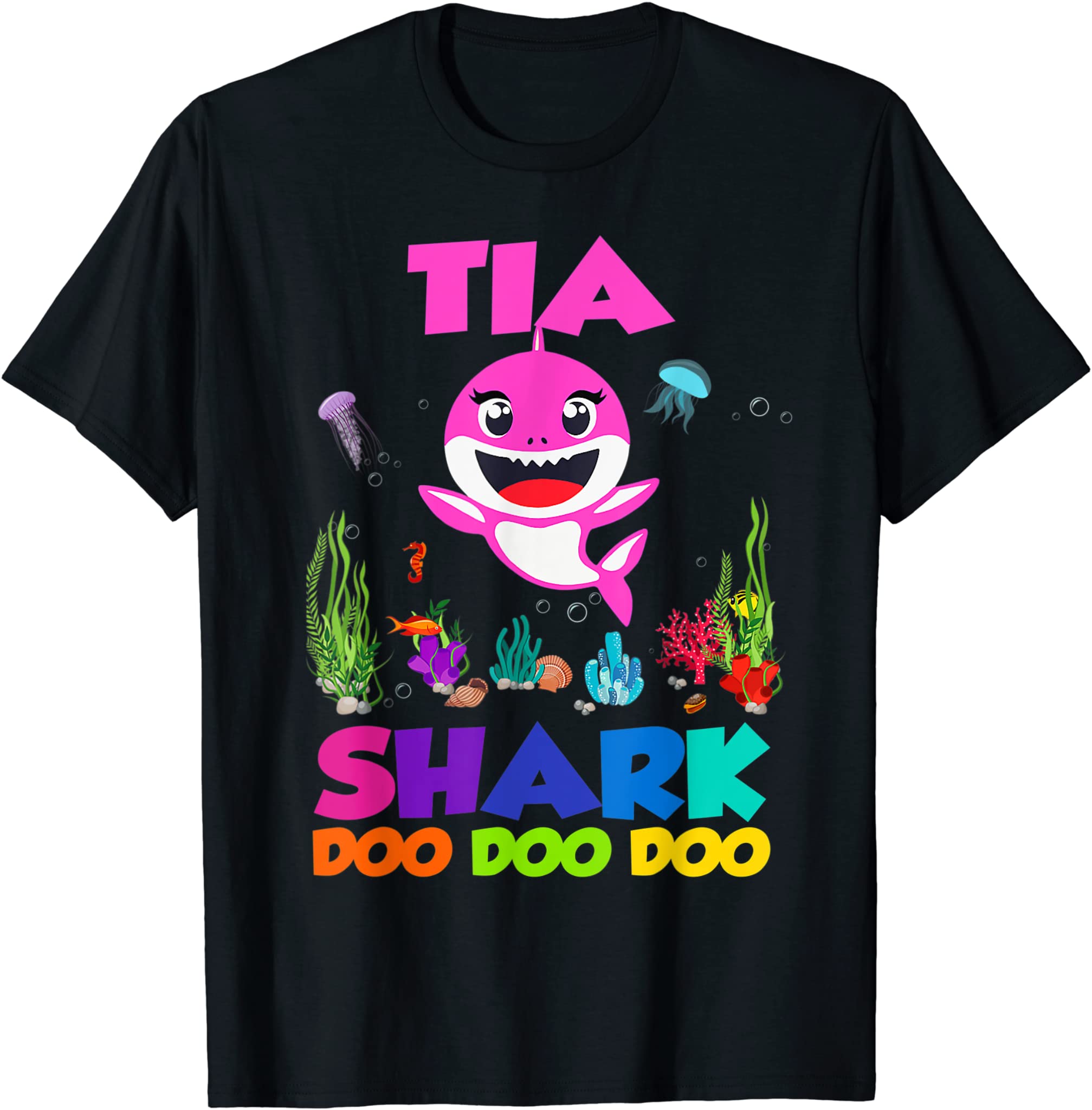 Cute Tia Shark Doo Doo Doo Funny Baby Shark Family T-Shirt