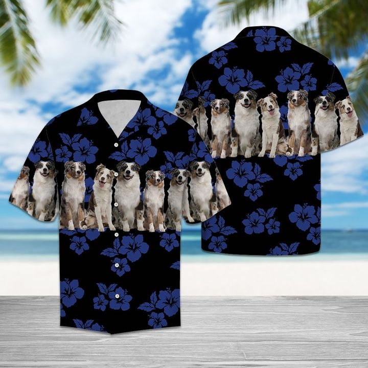 Awesome Australian Shepher Hawaiian Shirt Summer Button Up For Men, Women, Couple