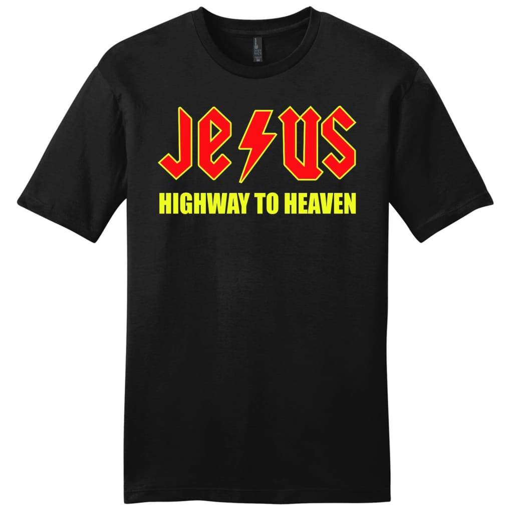 Jesus Highway To Heaven Mens Christian T-Shirt