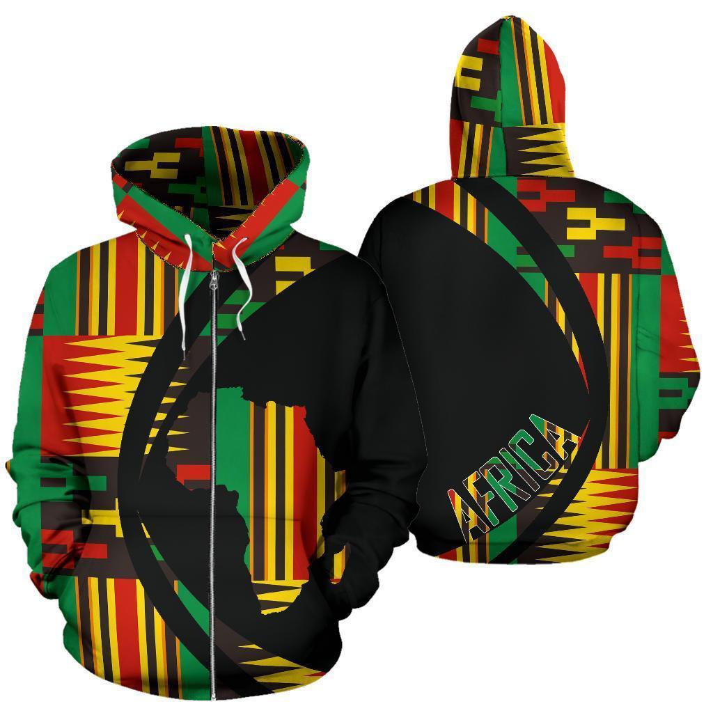 Greek Life Hoodie – Circle Kente Adwinasa Zip Hoodie