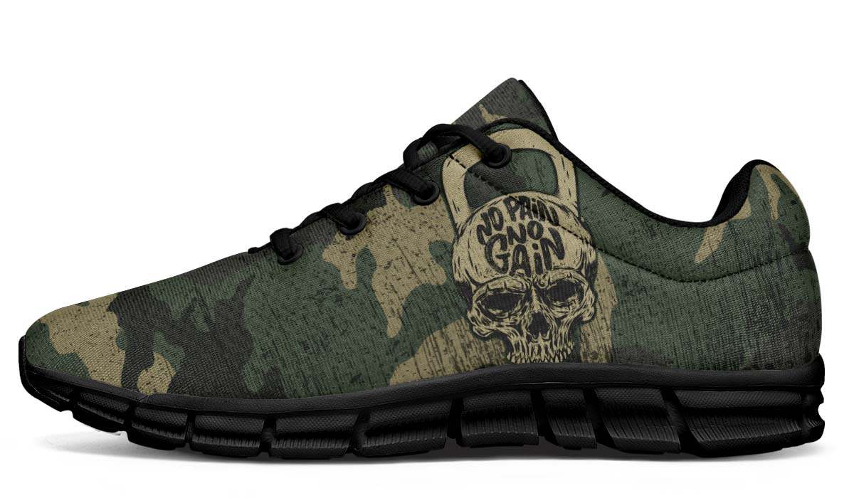 Train Hard Camo Breathable Sneakers Custom Shoes