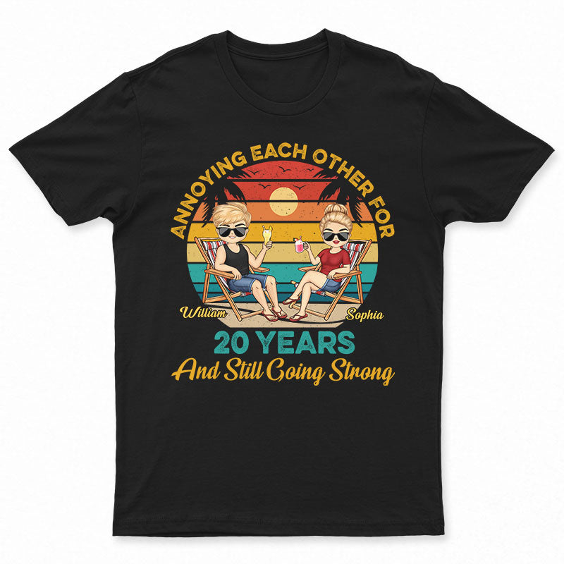 Annoying Each Other Beach Traveling Couple – Personalized Custom T Shirt