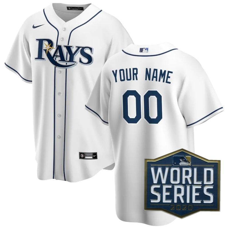 Tampa Bay Rays 2020 MLB Personalized Custom White Custom Jersey