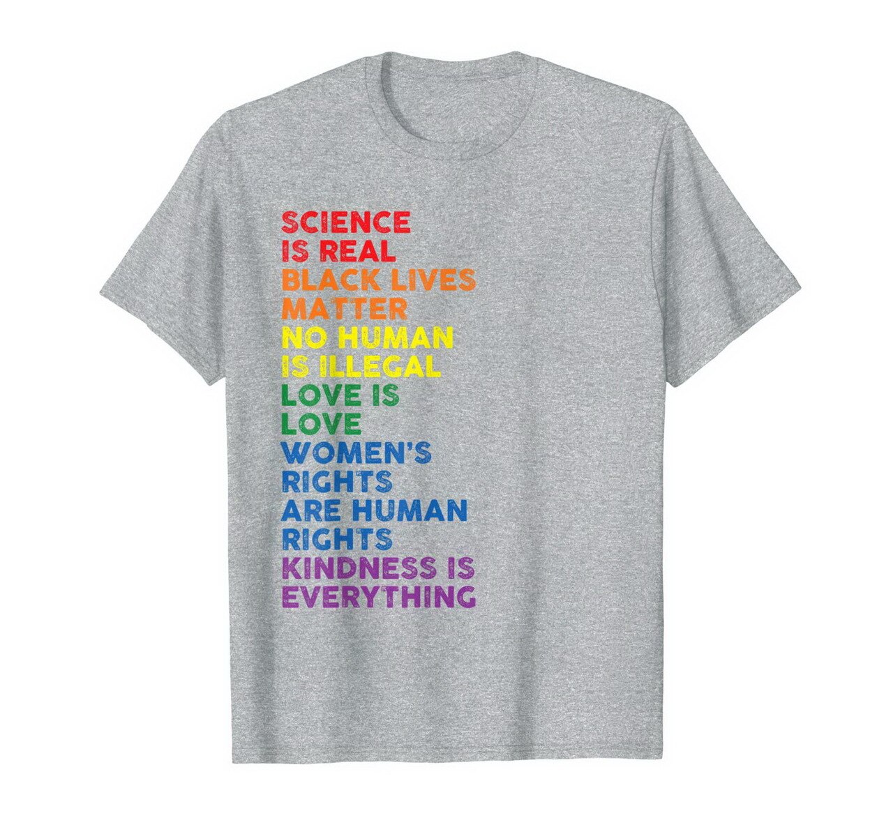 Distressed Science Is Real Black Lives Matter Lgbt Pride T-Shirt New