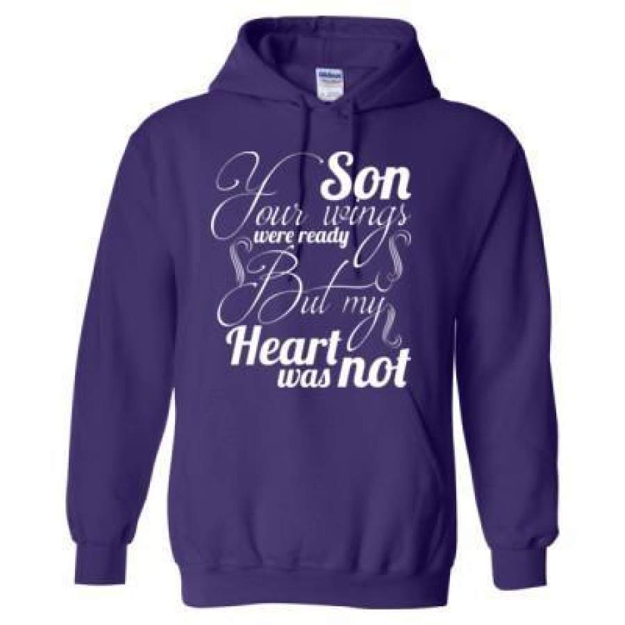 AGR Son Your Wings Were Ready But Ny Heart Was Not – Heavy Blend™ Hooded Sweatshirt