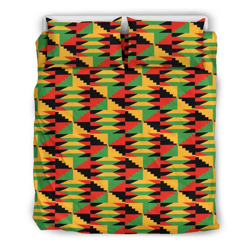 Greek Life Bedding Set – Kente Cloth Ghana Special Duvet Cover & Pillow Cases