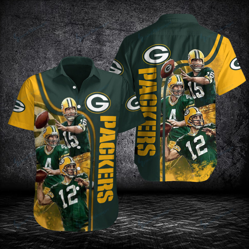 Green Bay Packers Button Shirt Bg576