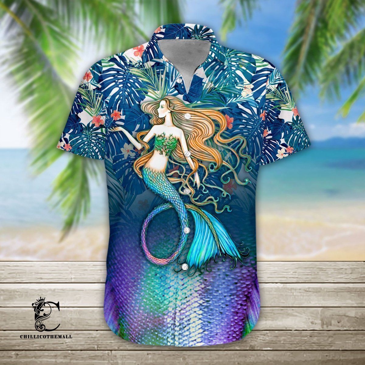 Beach Shirt Get Here Mermaid – Hawaiian Shirts – Td179- Chillicothemall