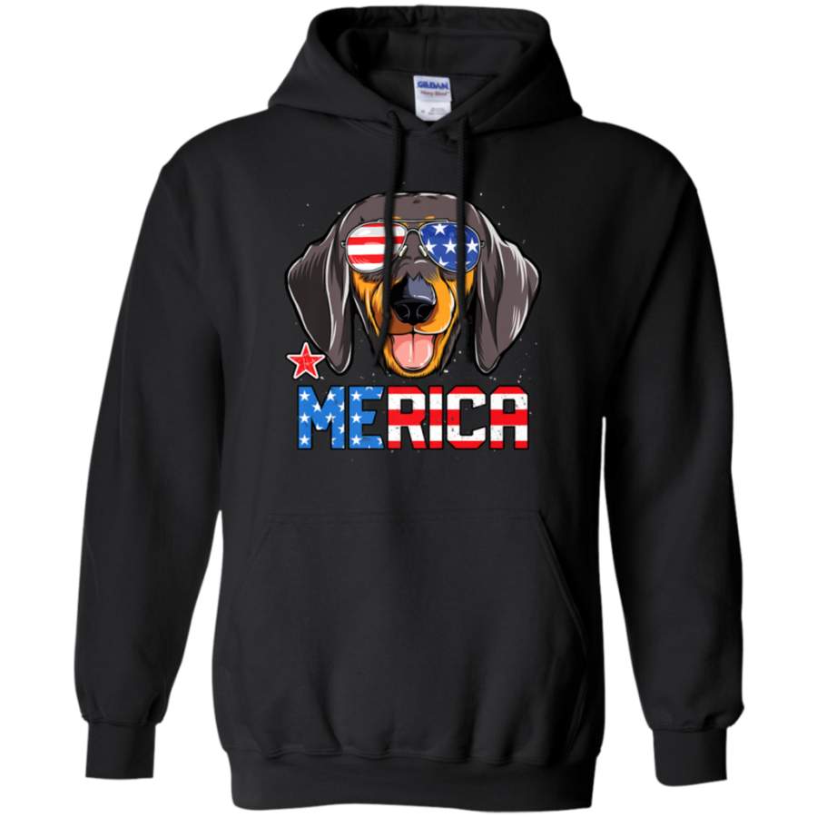 Dachshund Merica 4th of July T shirt Kids Boys Dog Puppy Pullover Hoodie