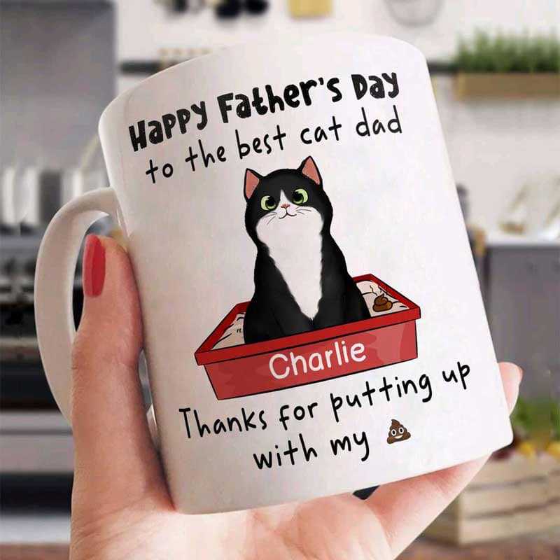 Fluffy Cats Thank You For Putting Up With My Thing Father‘S Day Personalized Mug