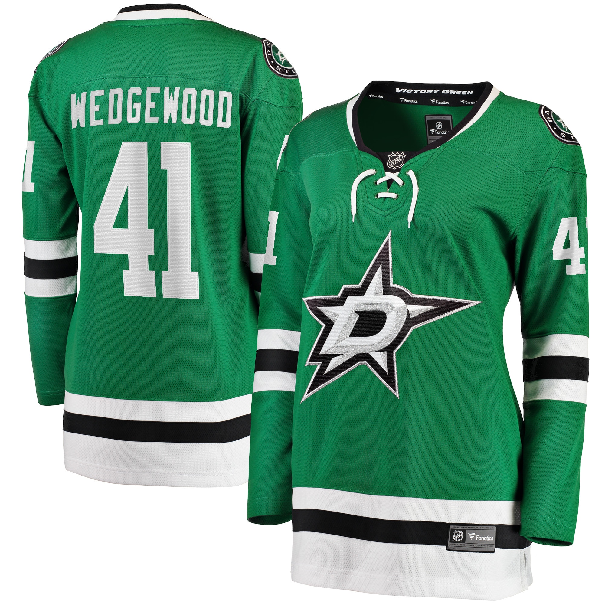 Women's Dallas Stars Scott Wedgewood Kelly Green Home Breakaway Player Jersey