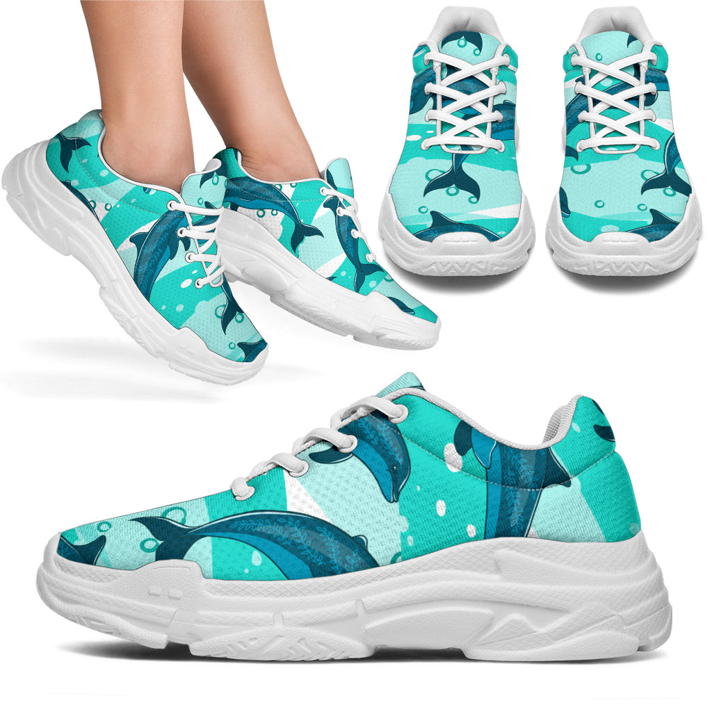 Dolphin Design Print Pattern Chunky Sneaker Art 230