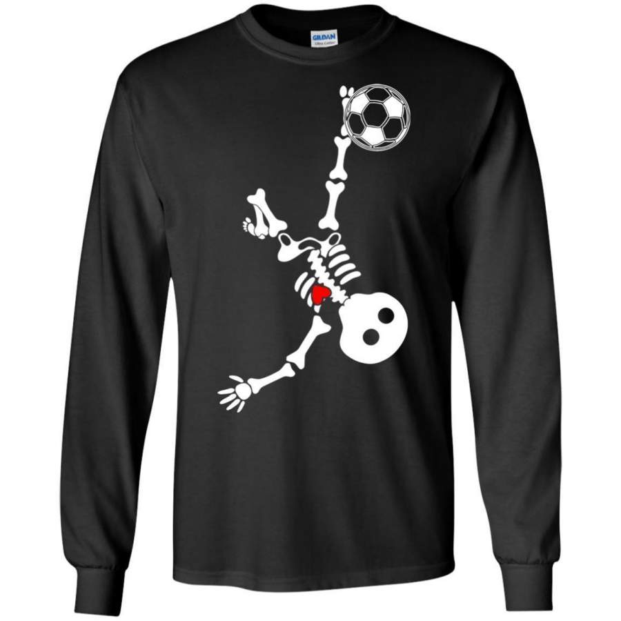 soccer skeleton halloween LS shirt/Sweatshirt/Hoodie