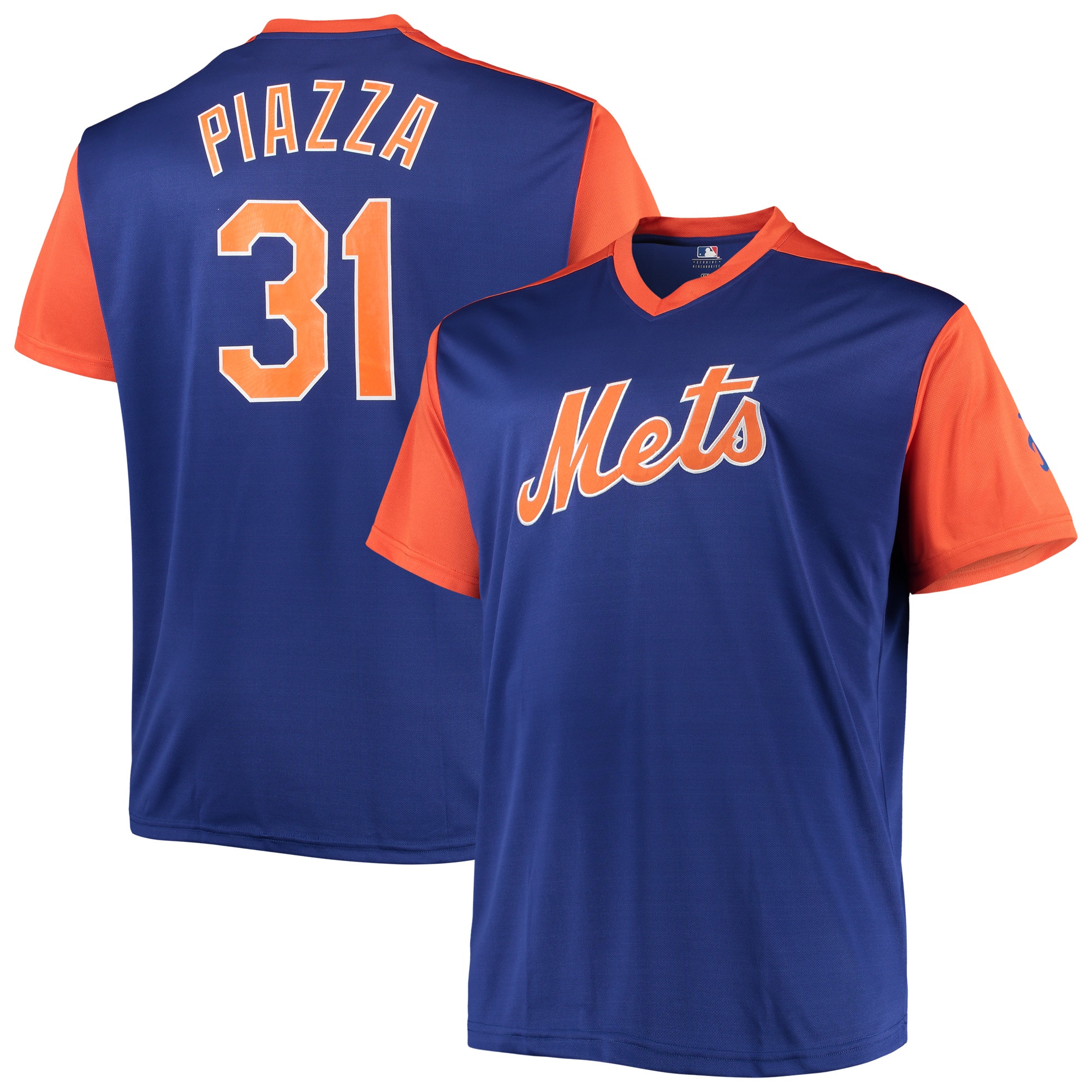 Mike Piazza New York Mets Cooperstown Collection Replica Player Jersey – Royal/Orange