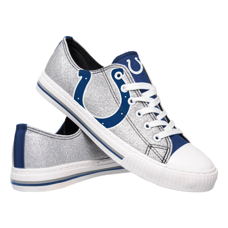 Indianapolis Colts NFL Womens Glitter Low Top Canvas Shoes