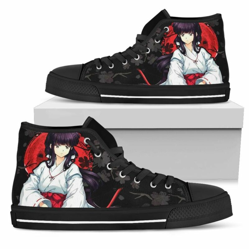 Kikyo Inuyasha Sneakers Anime High Top Shoes Fan High Top Shoes Animood Collections