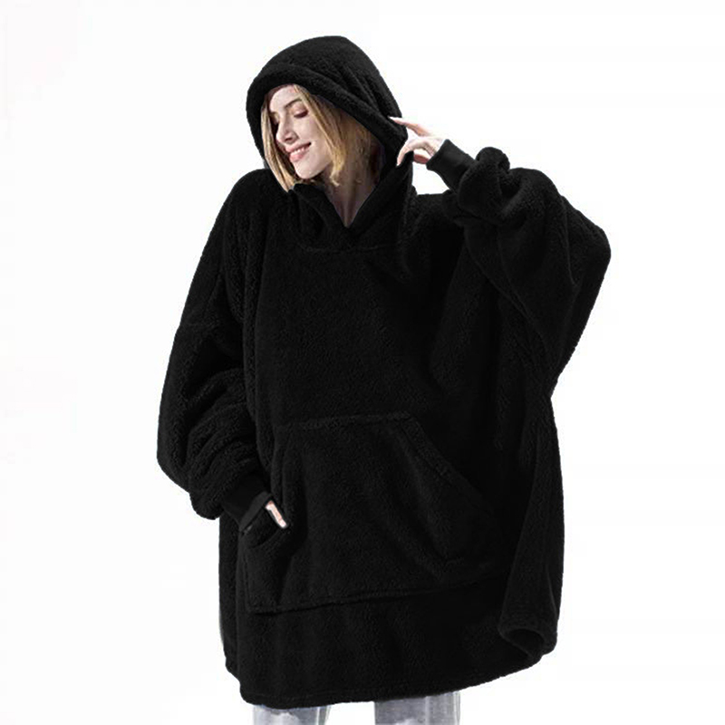 Blanket With Sleeves Women Warm Oversized Hoodie Fleece Hoodies Sweatshirts Giant TV Blanket Women Hoody Robe Casaco Feminino alx