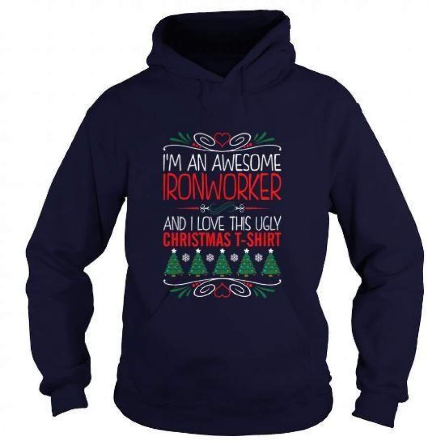 Awesome Ironworker Love This Ugly Christmas Tshirt