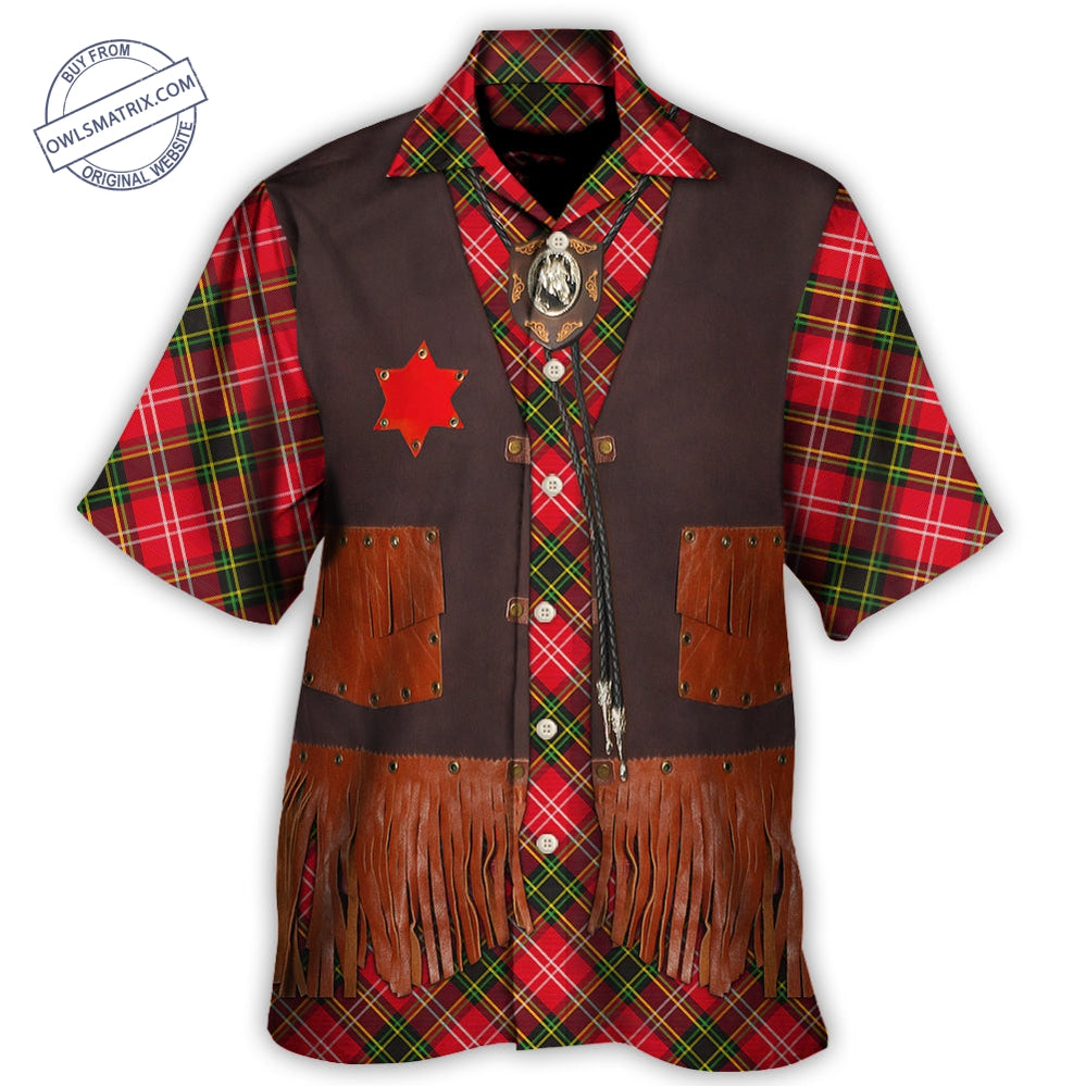 Christmas Santa Cowboy Vintage Style Hawaii Shirt Ha43236