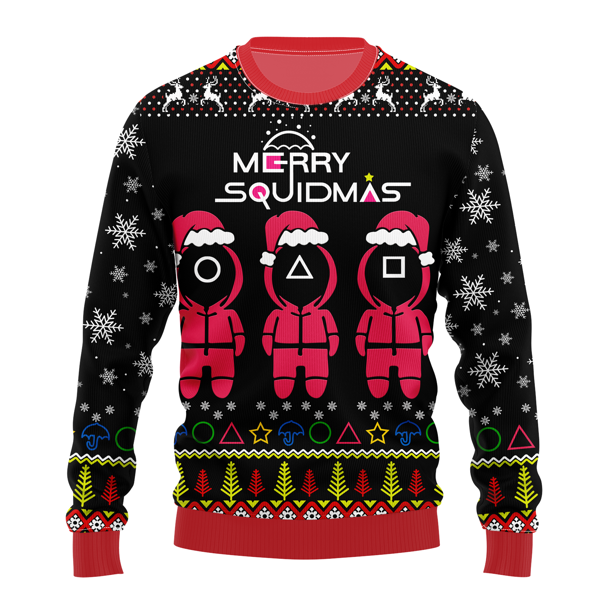 Squid Game Black Ugly Christmas Sweater Xmas Gift