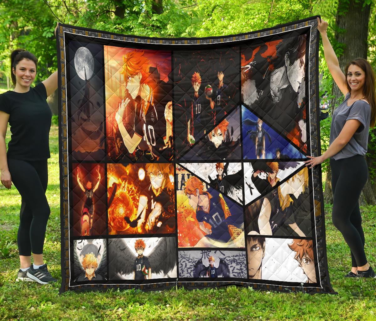 Tobio Kageyama And Shoyo Hinata Fukurodani Haikyuu Premium Quilt Blanket Anime Home Decor Custom For Fans Na041302