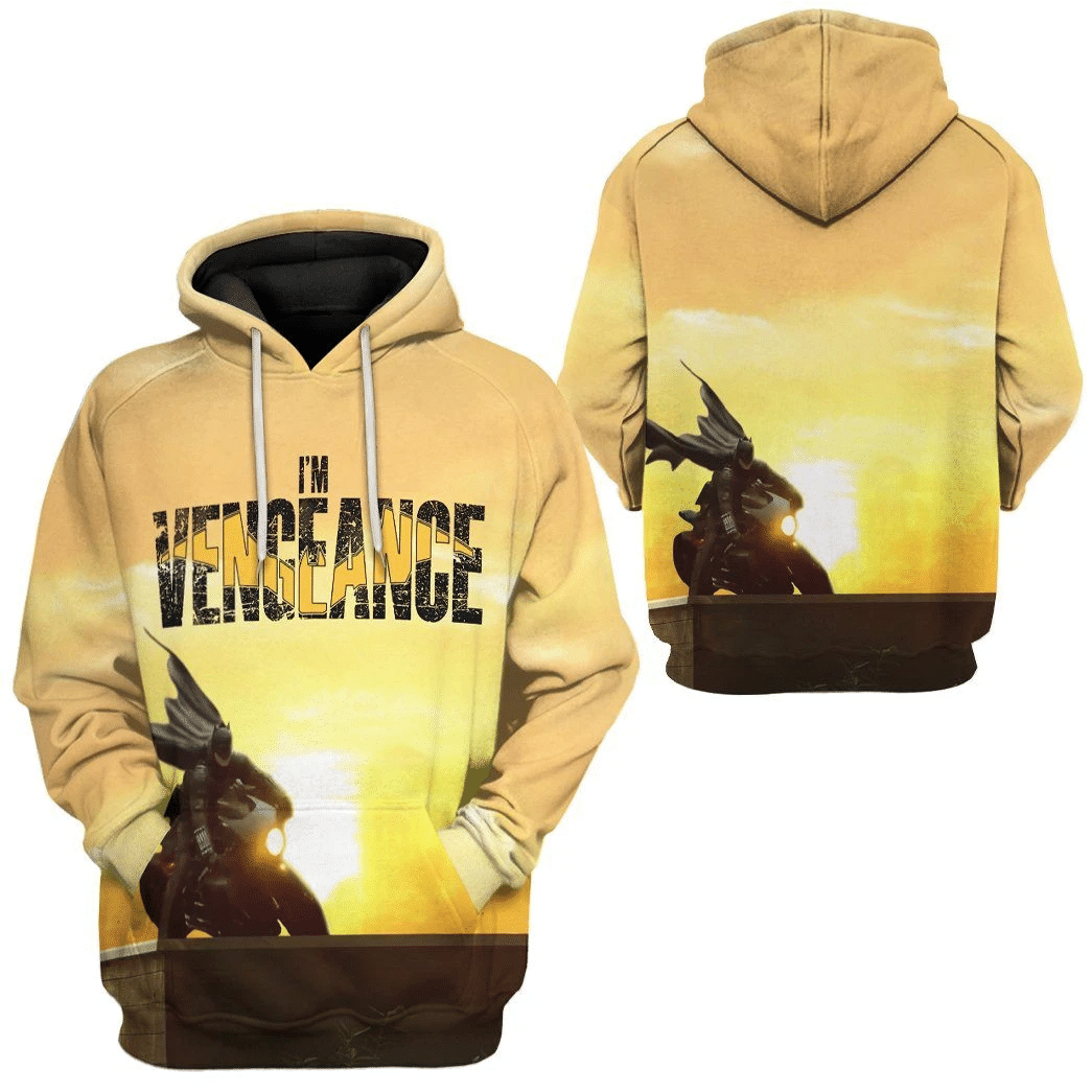 Unifinz Batman Hoodie The Batman I’M Vengeance Yellow Hoodie 2022