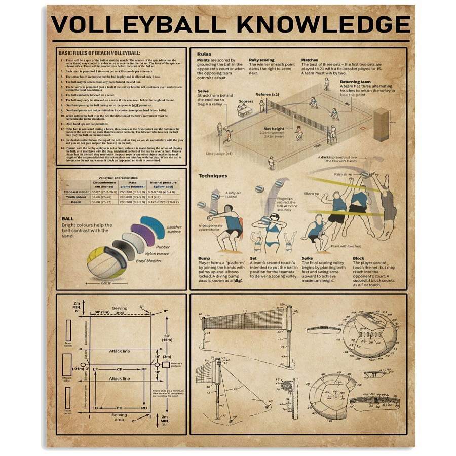 Volleybal Knowledge Vertical Poster