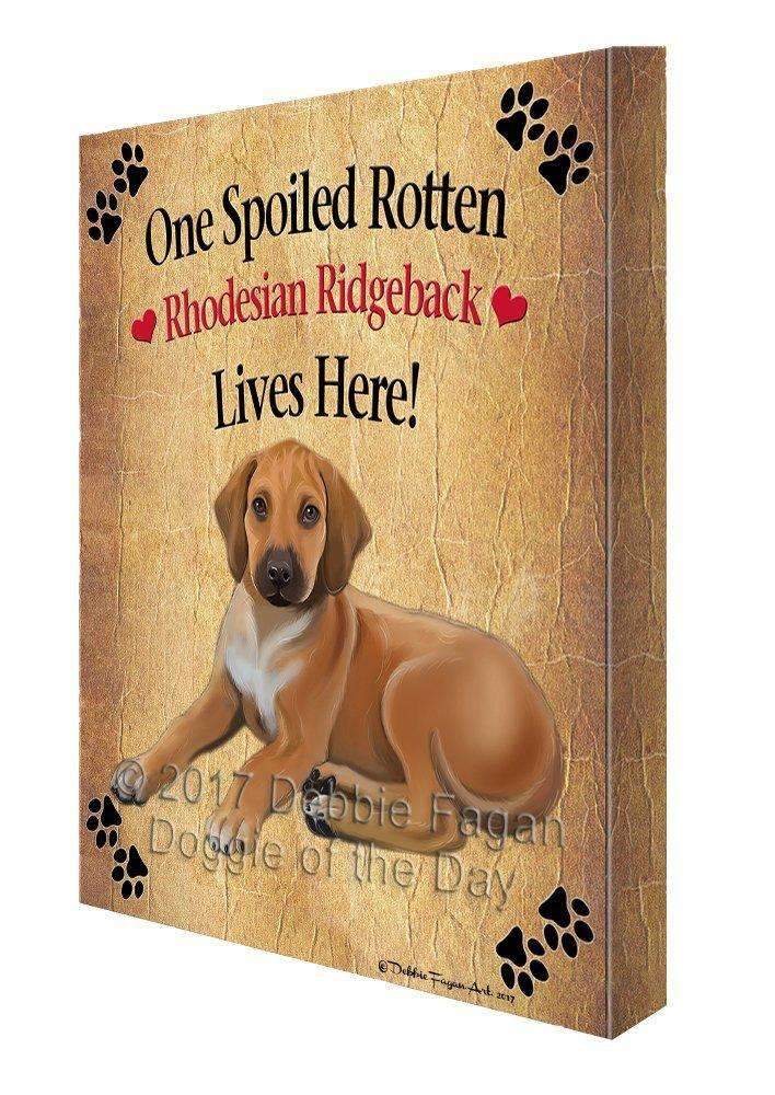 Rhodesian Ridgeback Puppy Spoiled Rotten Dog Canvas Wall Art D573