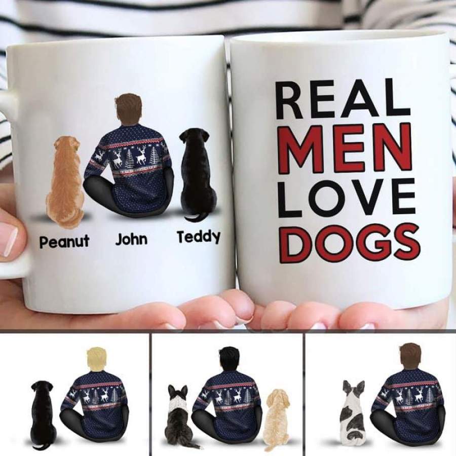 Dog Dad Real Men Love Dogs Personalized Mug