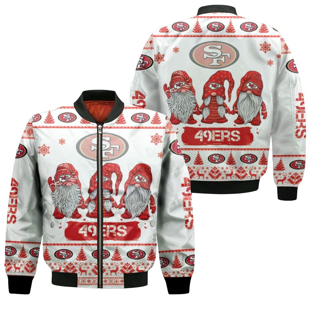 Christmas Gnomes San Francisco 49ers Ugly Sweatshirt Christmas 3D Bomber Jacket