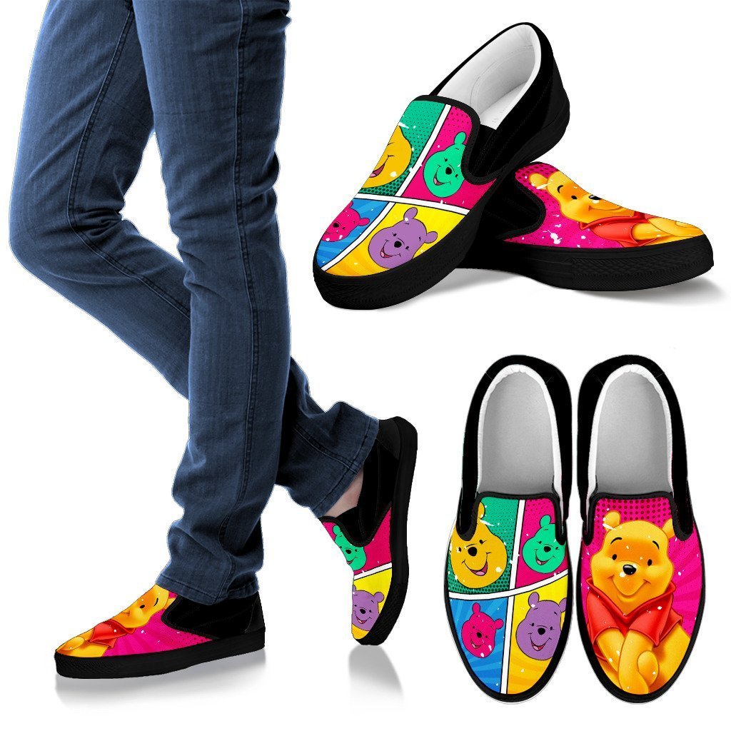 Pooh Slip On Shoes Classic Pop Style Funny Fan