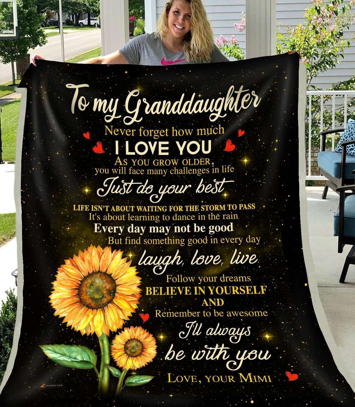 Mimi Gift For Granddaughter I’ll Always Be With You Blanket