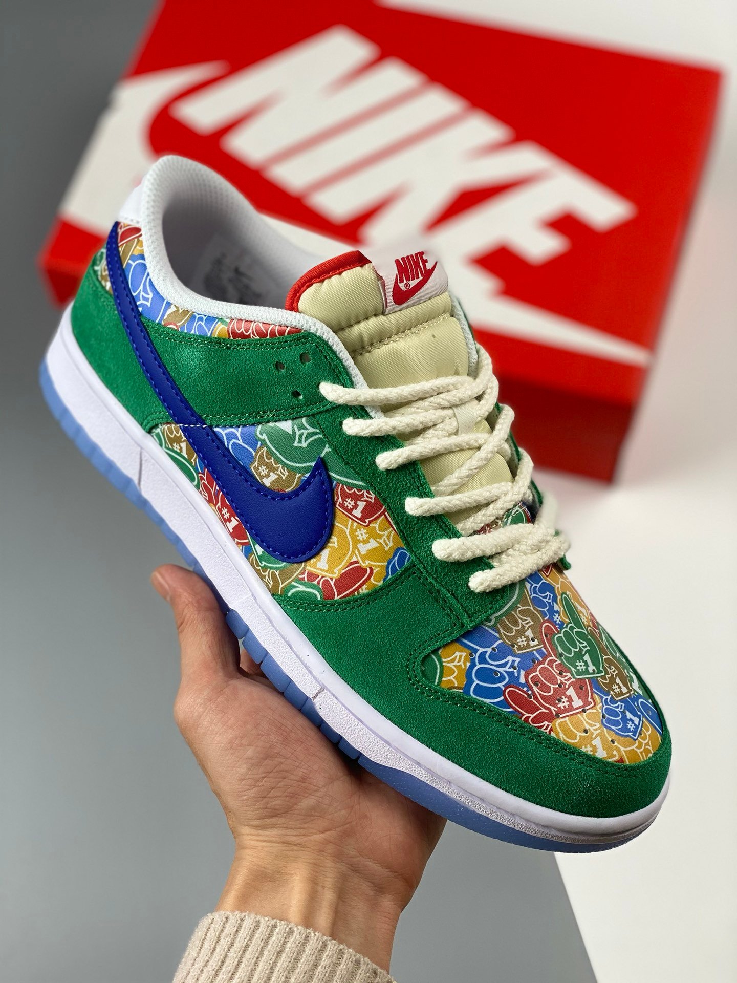 Nike Dunk Low ‘Foam Finger’ Stadium GreenOld Royal-White-University Red 5339435