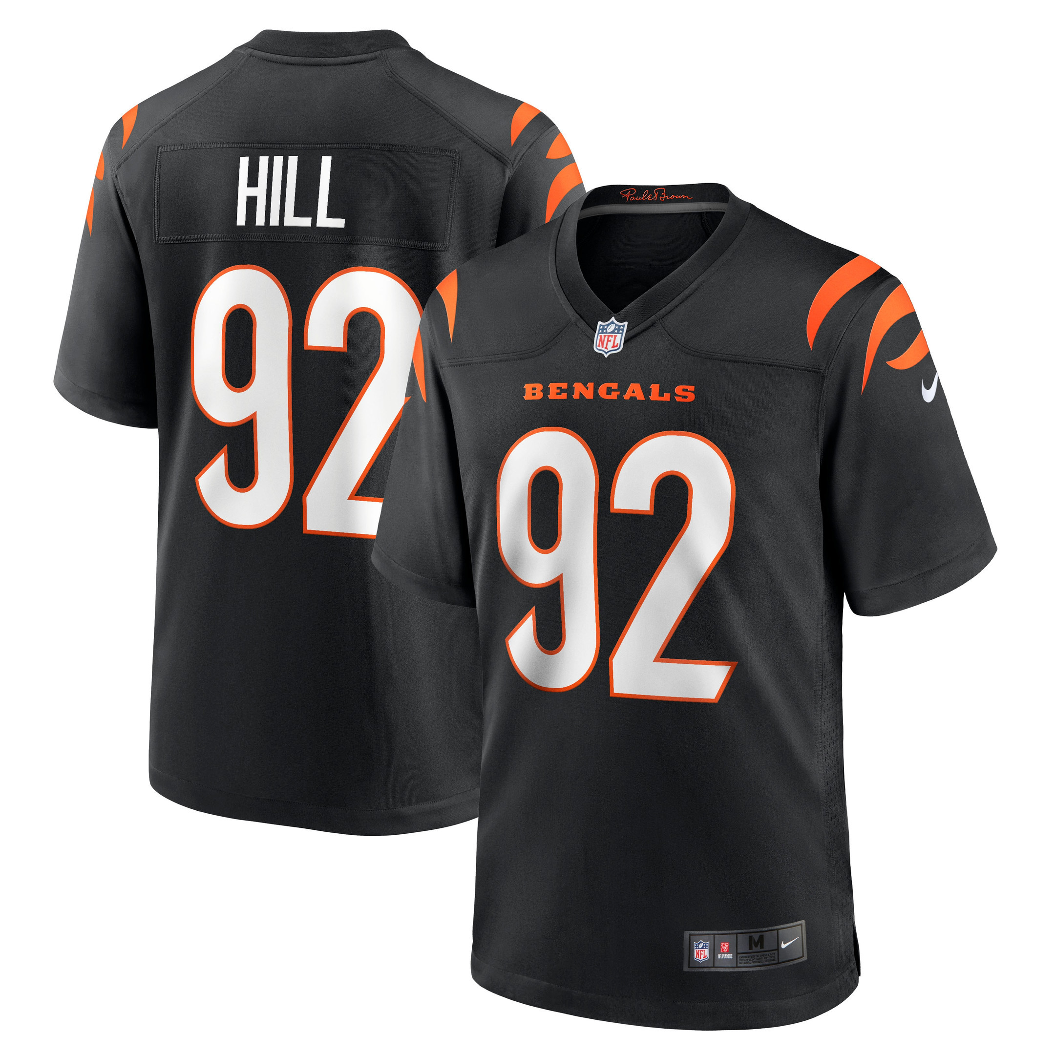 B.j. Hill Cincinnati Bengals Game Jersey – Black NFL