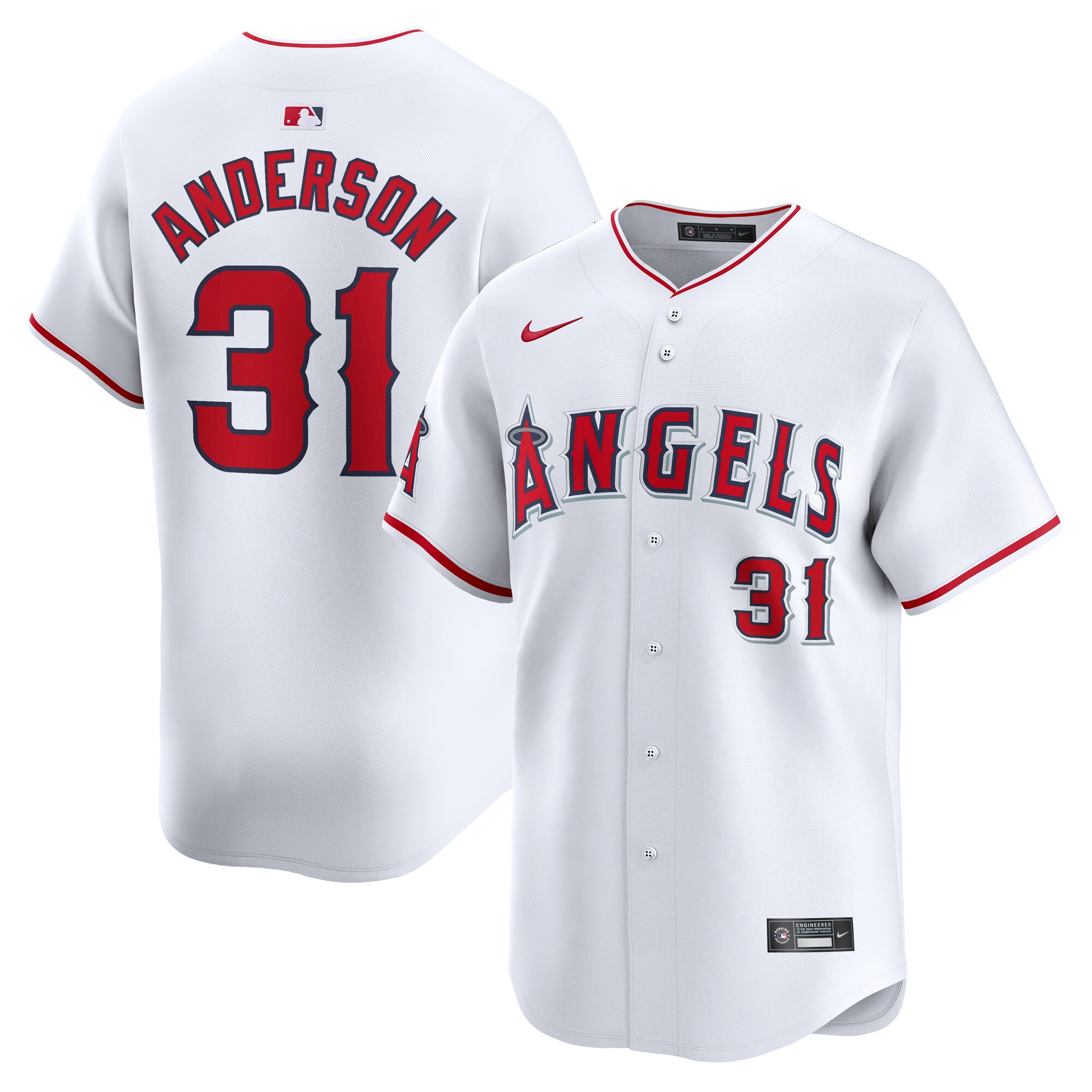 Tyler Anderson Los Angeles Angels Home Limited Player Jersey – White