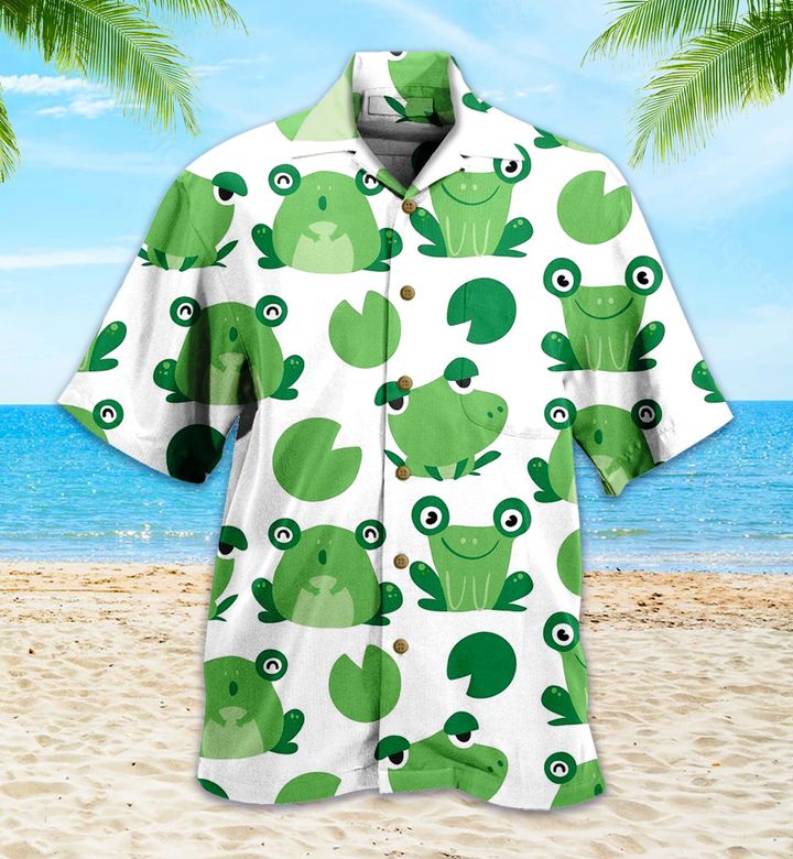 Cute Frogs Green Hawaii Shirt Ha100604