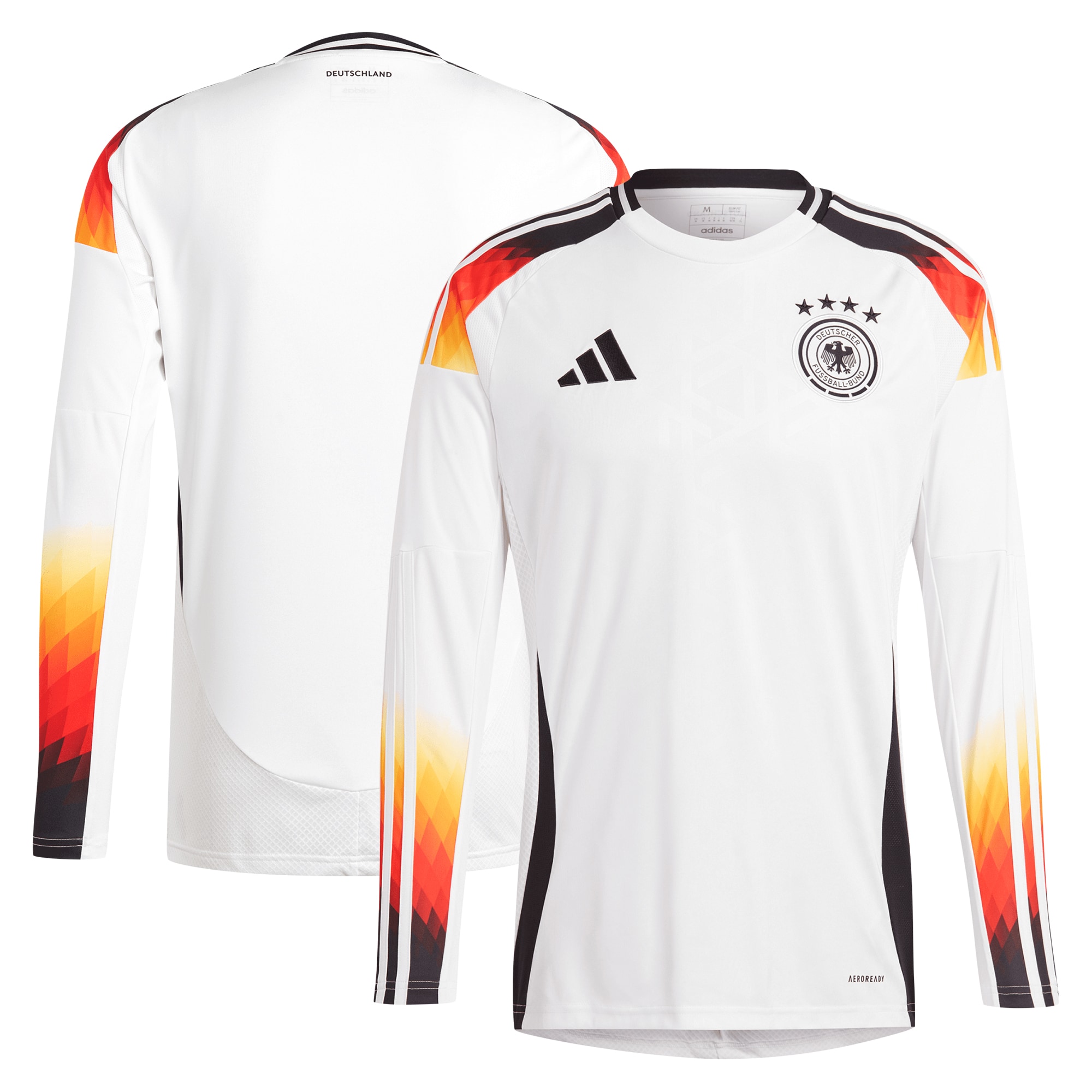 Germany National Team 2024 Home Replica Long Sleeve Jersey – White