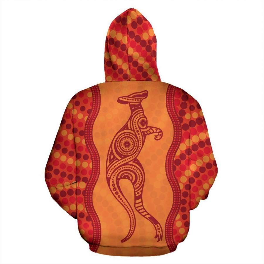 Australia Hoodie Kangaroo Aboriginal -NNK1493