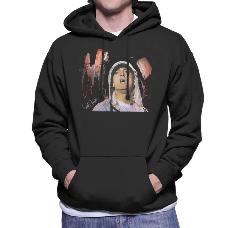 Sidney Maurer Original Portrait Of Eminem Men’s Hooded Sweatshirt