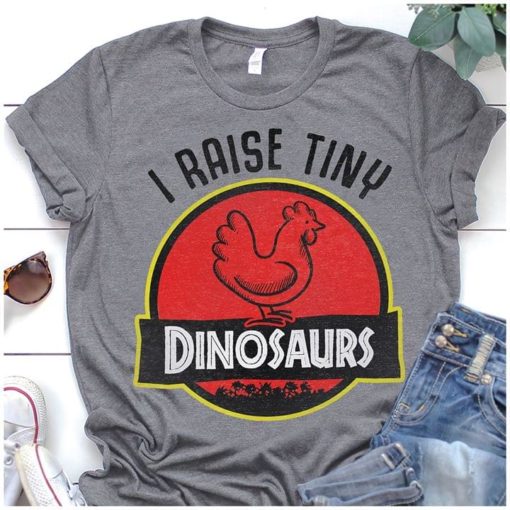 Vintage Dinosaurs I Raise Tiny The Chicken T-Shirt Sweatshirt Hoodie